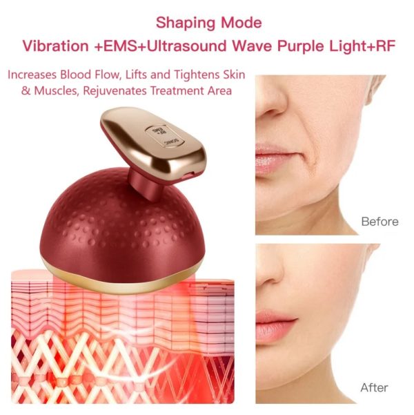 All-in-One Body Sculpting Device: EMS, RF, Heating, Vibration, Ultrasonic, and Tri-Color LED - Image 4