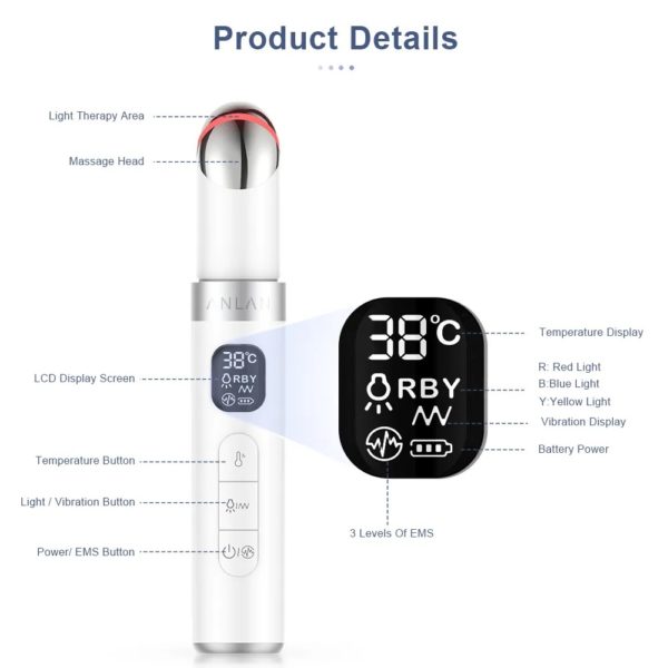 EMS Heated Phototherapy Electric Lip & Eye Massager - Fuller, Younger, Kissier Lips - Image 12