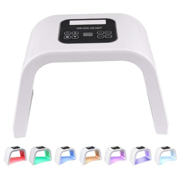 7 Color Tri-Panel LED Face Light Therapy Anti-Aging Anti-Acne Sunspot Fading - Image 3