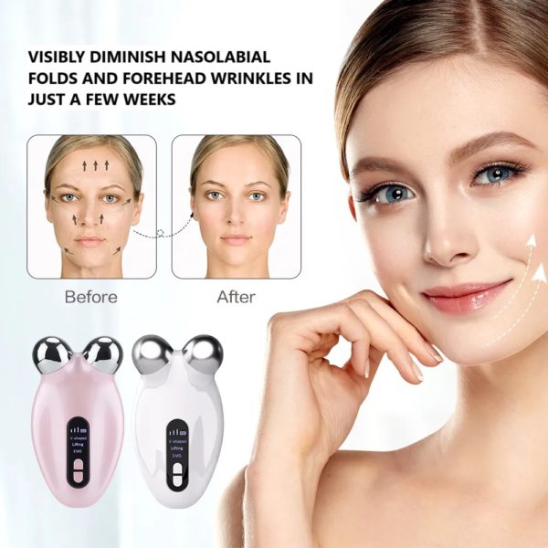 Microcurrent Facial EMS Massager Roller Skin Rejuvenation and Anti-Wrinkle Device - Image 5