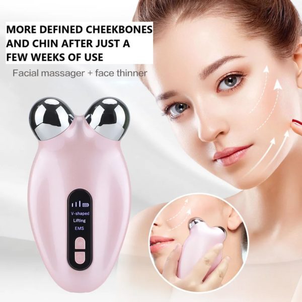 Microcurrent Facial EMS Massager Roller Skin Rejuvenation and Anti-Wrinkle Device - Image 3