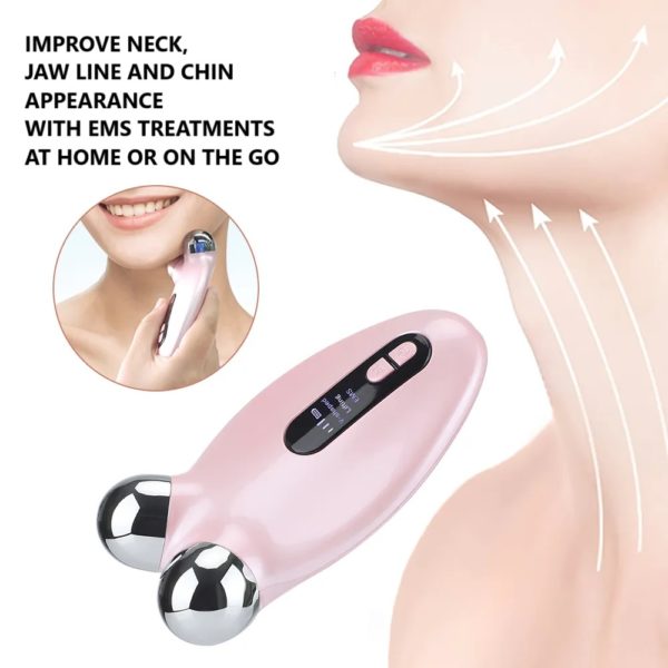 Microcurrent Facial EMS Massager Roller Skin Rejuvenation and Anti-Wrinkle Device - Image 4