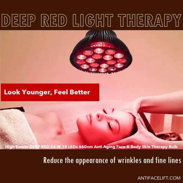 High Power Deep Red Light Therapy Face / Body Skin Anti-Aging Anti Hair Loss / Scar Healing 54Watts 18 LEDs