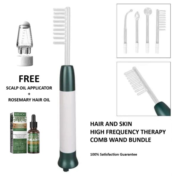 Anti-Aging & Hair Follicle Stimulator High Frequency Comb Wand Bundle